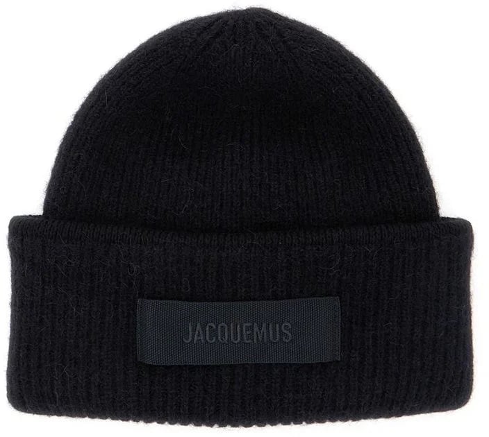 Jacquemus LE BONNET GROS GRAIN BLACK Zwart