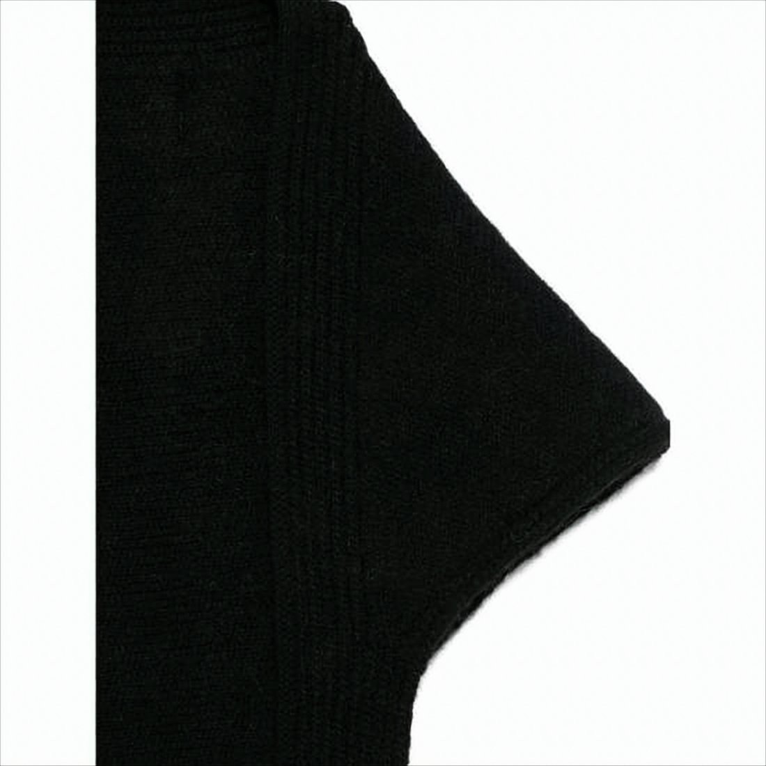 Jacquemus Grosgrain Logo Ribbed Shawl Zwart