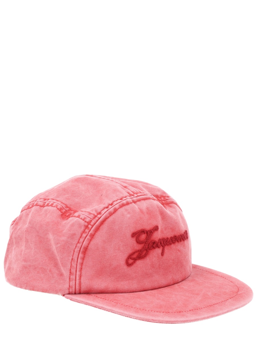 Jacquemus La Casquette Gardian Washed Cap Maroon