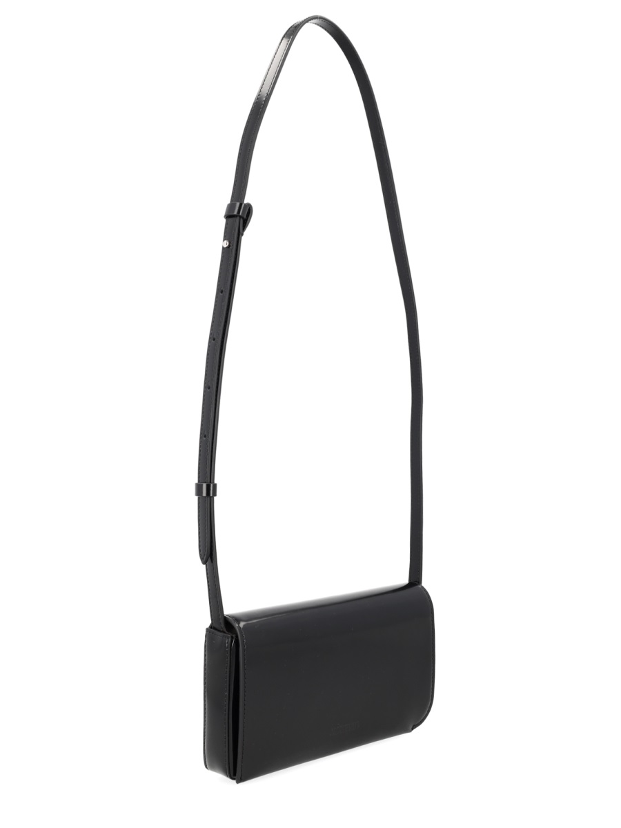 Jacquemus Neutrals Curve Compact Structured Shoulder Bag Zwart