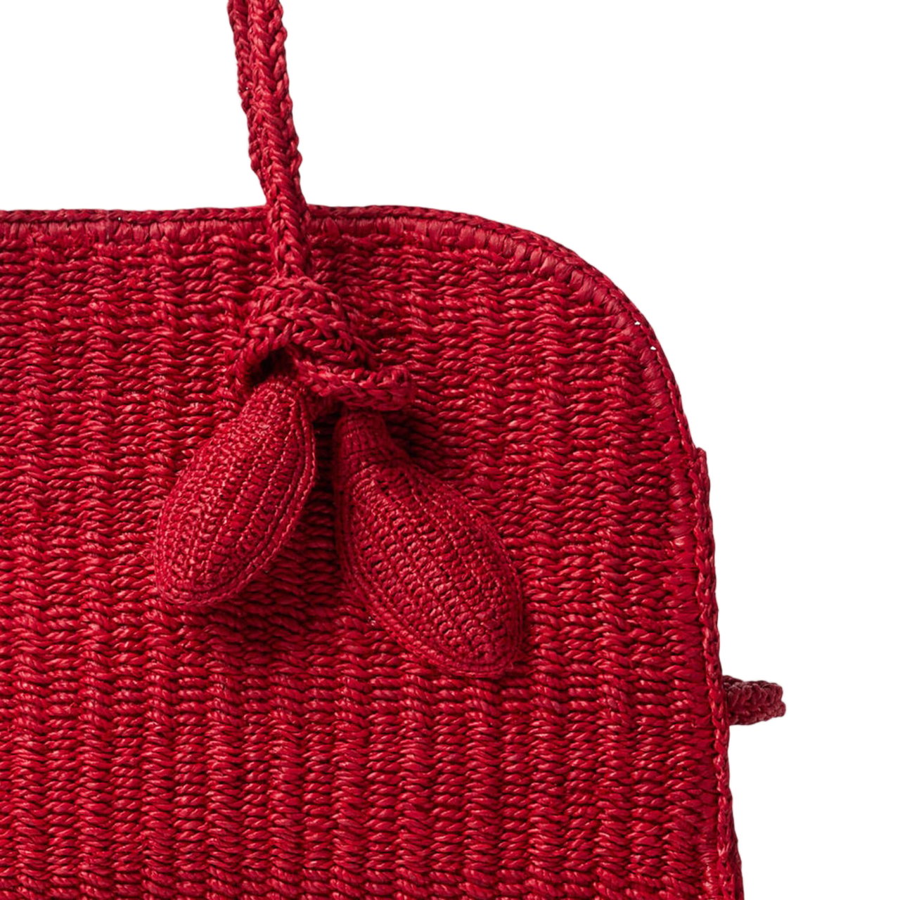 Jacquemus Raffia Tourism Bag Rood
