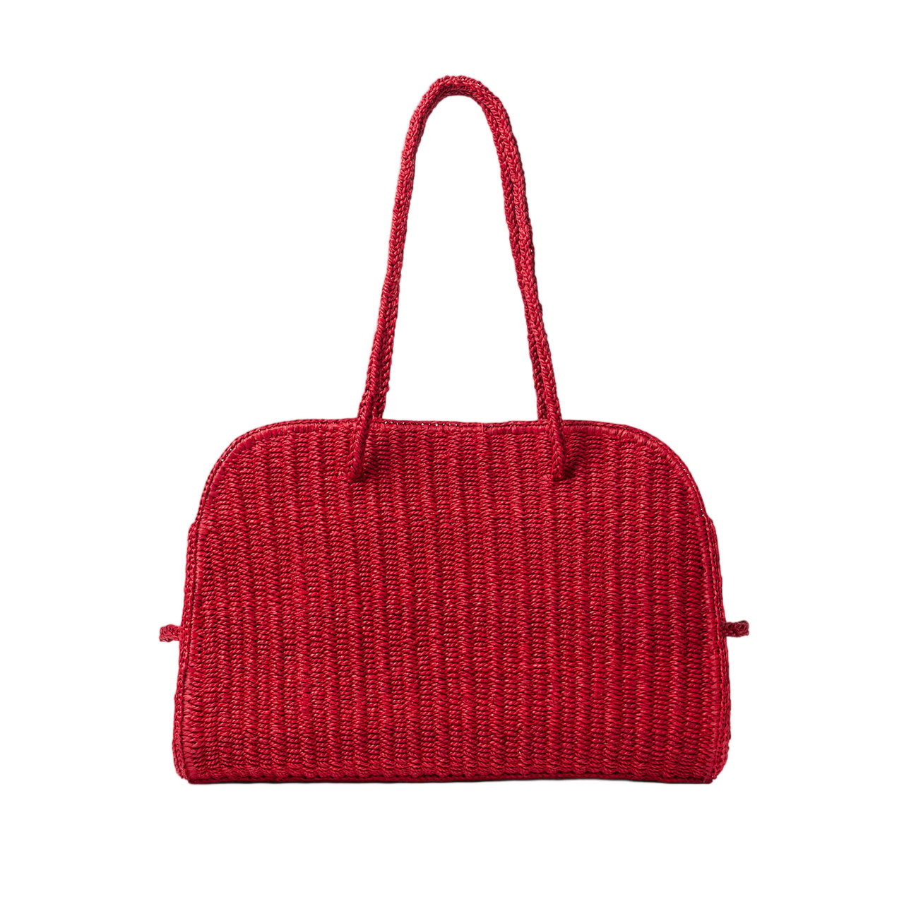 Jacquemus Raffia Tourism Bag Rood