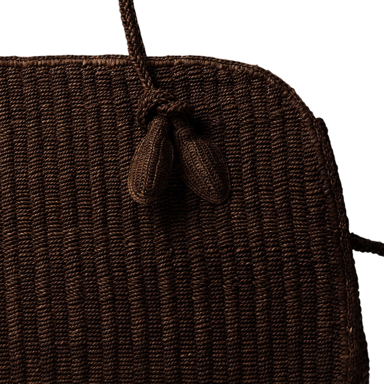 Jacquemus Raffia-Textured Le Grand Turismo Bag With Top Zip Closure Bruin