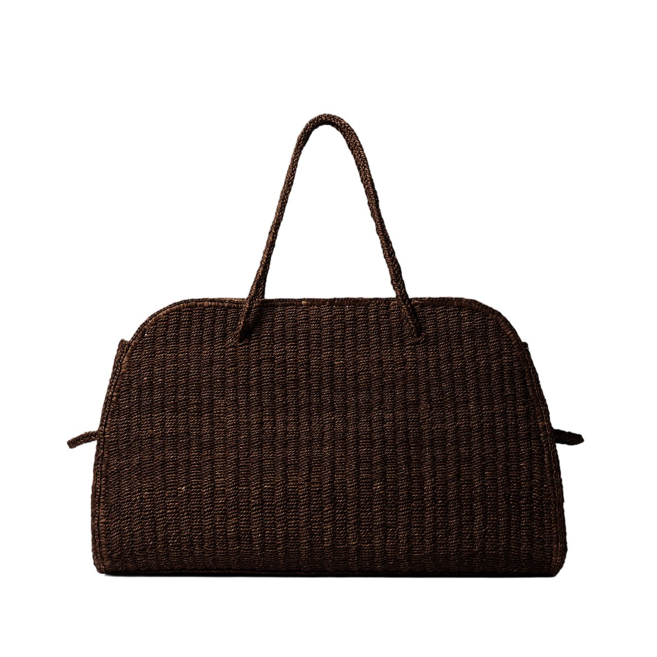 Jacquemus Raffia-Textured Le Grand Turismo Bag With Top Zip Closure Bruin