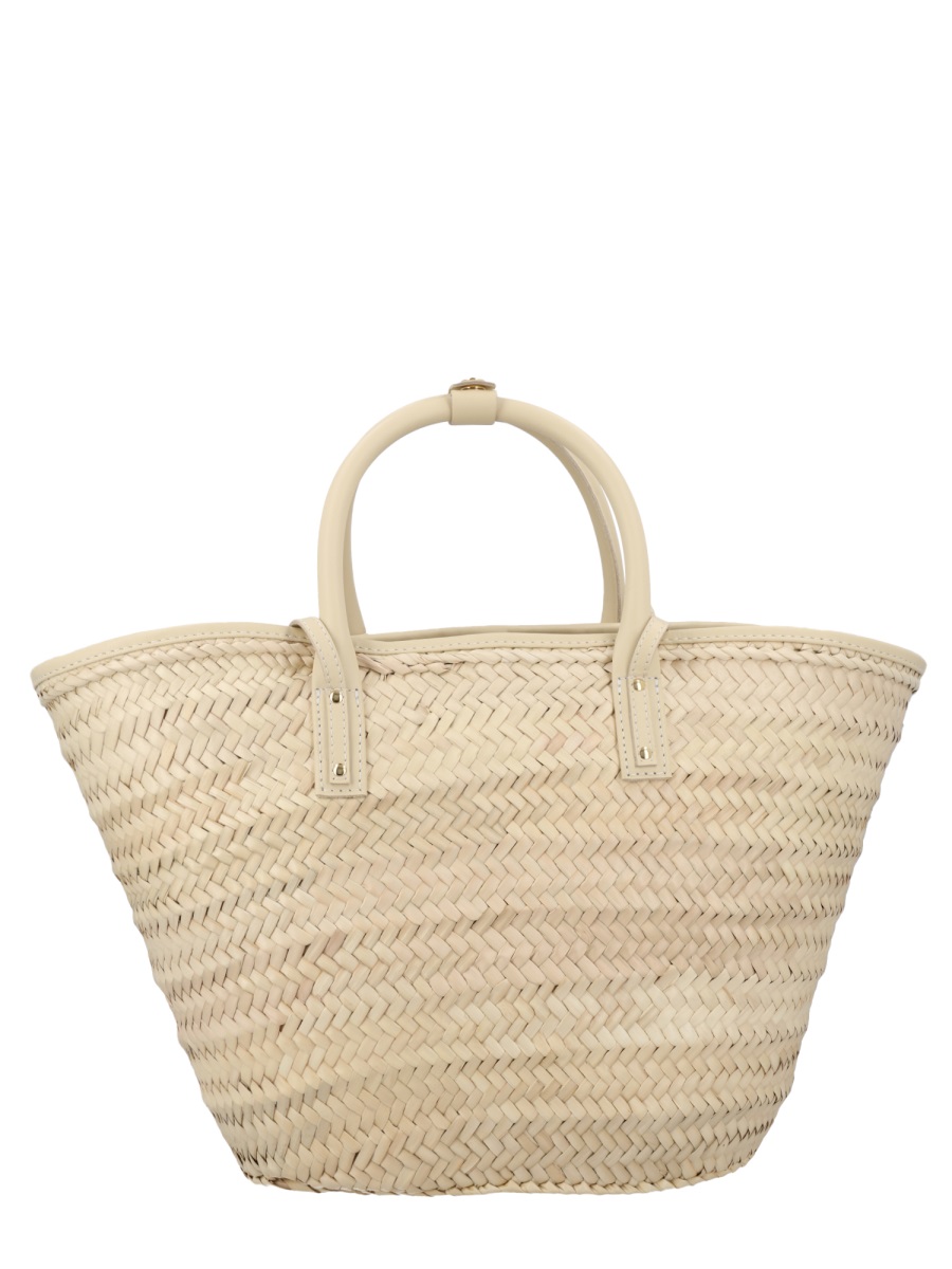 Jacquemus Soli Raffia Woven Tote Bag Neutraal