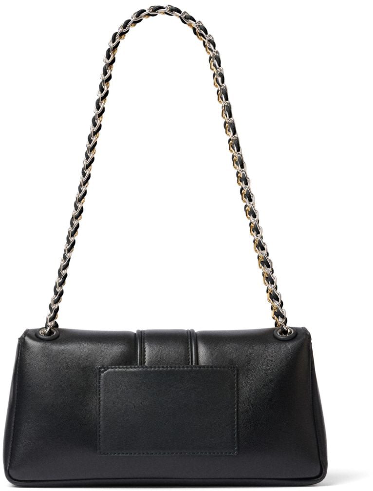 Jacquemus Black Silk-Blend Chain Rectangular Handbag Zwart