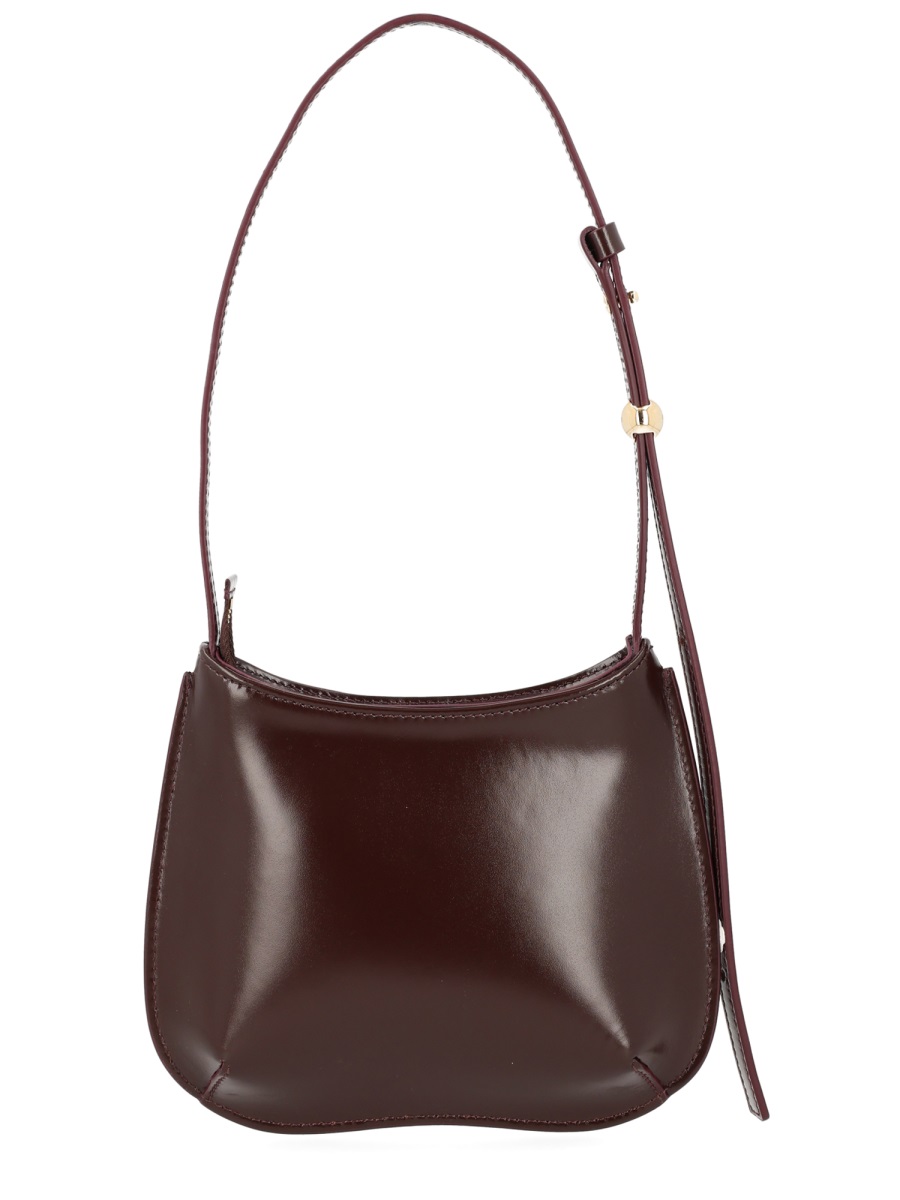 Jacquemus Brown Bisou Calf Leather Shoulder Bag Zwart