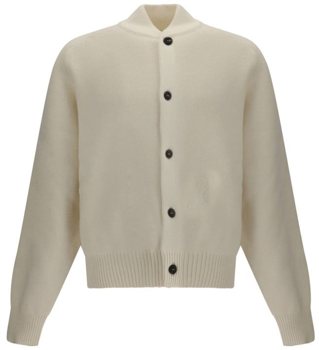 Jacquemus Heavyweight Knit Cardigan Wit