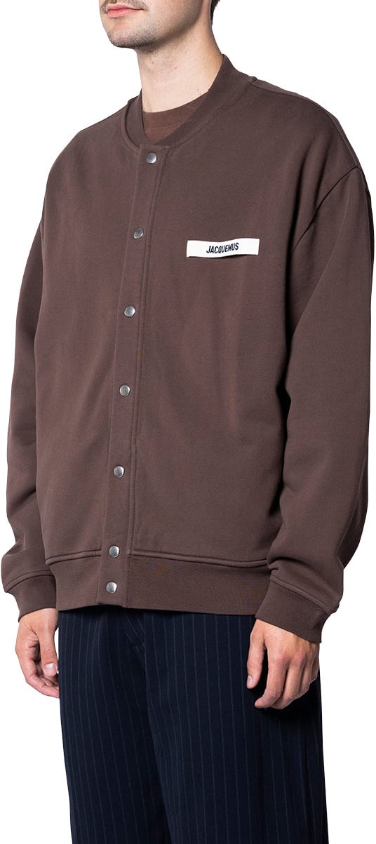 Jacquemus LE CARDIGAN GROS GRAIN DARK BROWN Bruin
