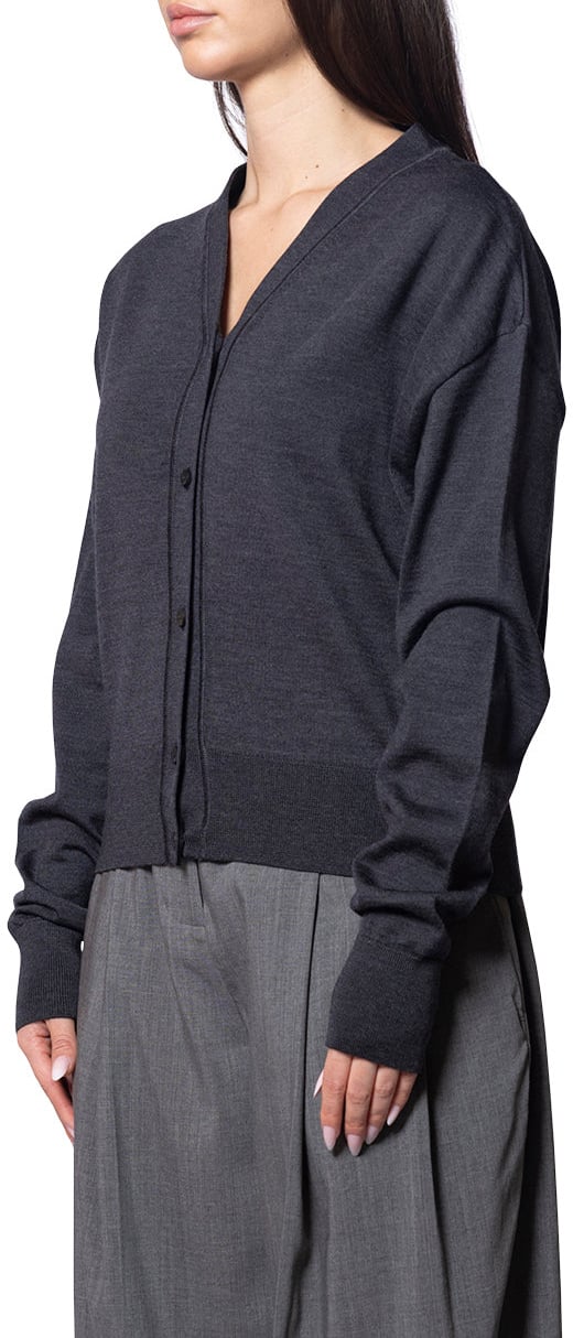 Jacquemus LE CARDIGAN BRODE DARK GREY Grijs