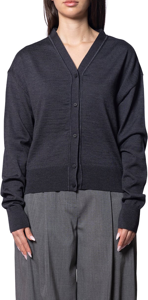 Jacquemus LE CARDIGAN BRODE DARK GREY Grijs