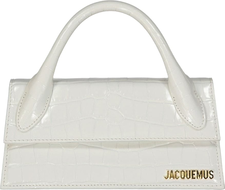 Jacquemus Jacquemus Le Chiquito Long Croc Leather Bag Wit