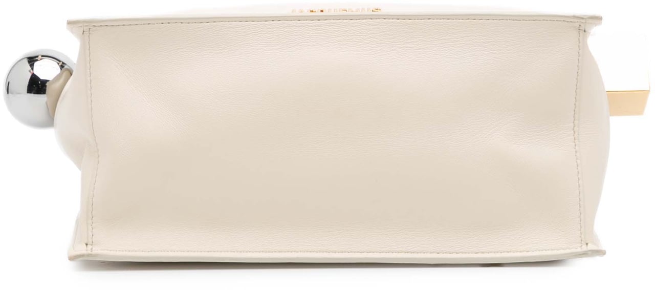 Jacquemus Smooth Calfskin La Pochette Rond Carre Wit