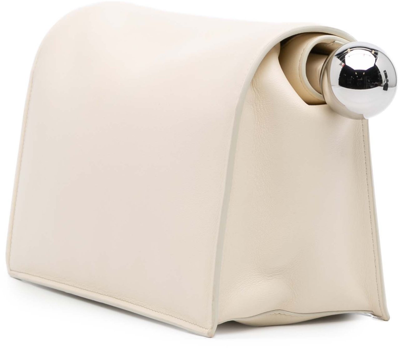 Jacquemus Smooth Calfskin La Pochette Rond Carre Wit