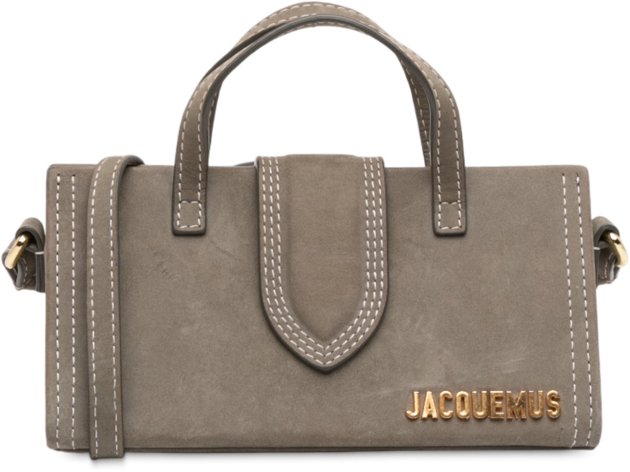 Jacquemus Suede Le Porte Lunettes Bag Bruin