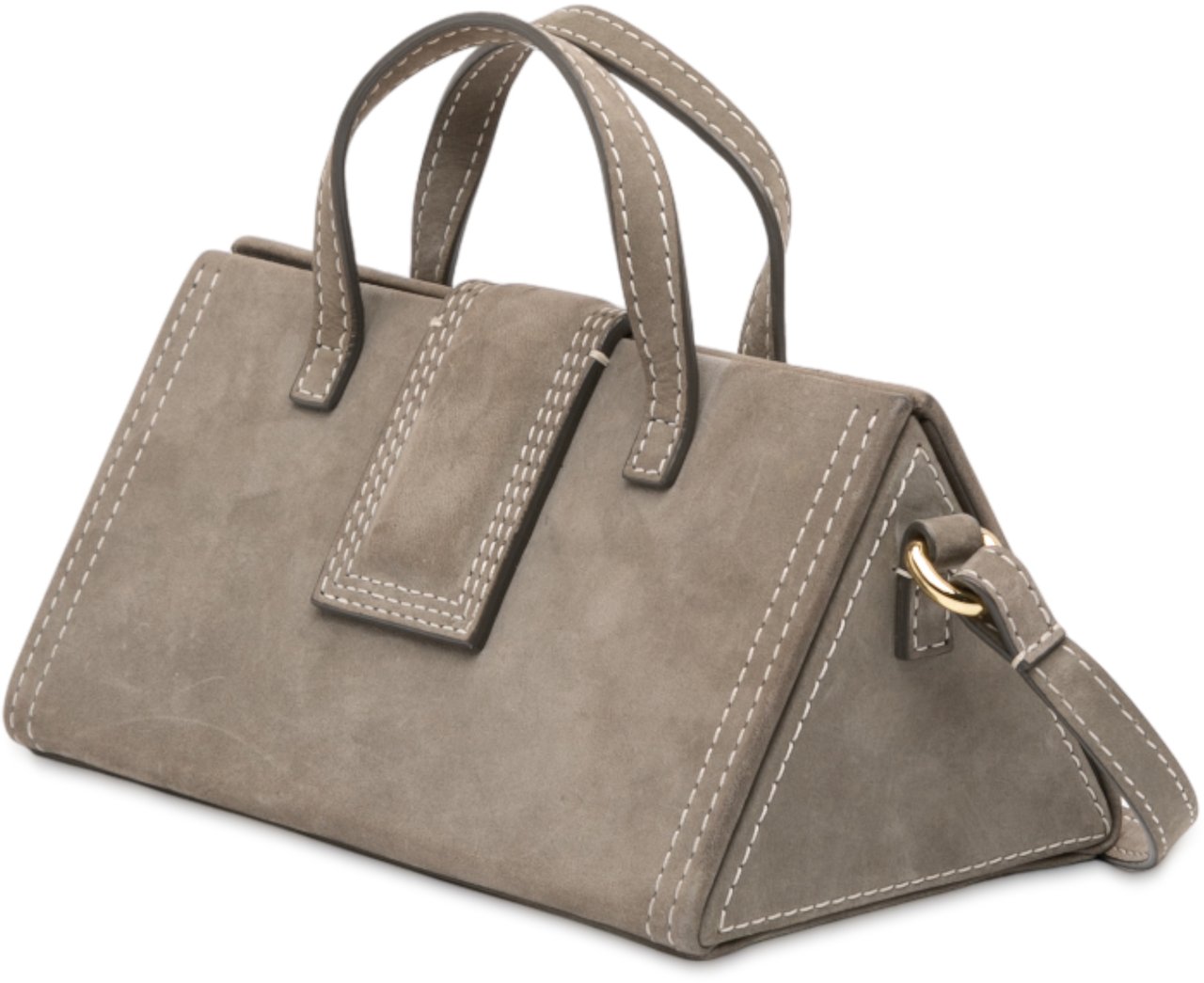 Jacquemus Suede Le Porte Lunettes Bag Bruin