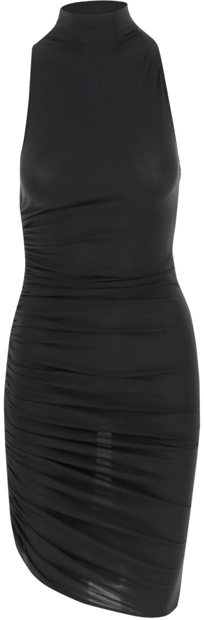 Jacquemus Asymmetric Hem Black Dress Zwart