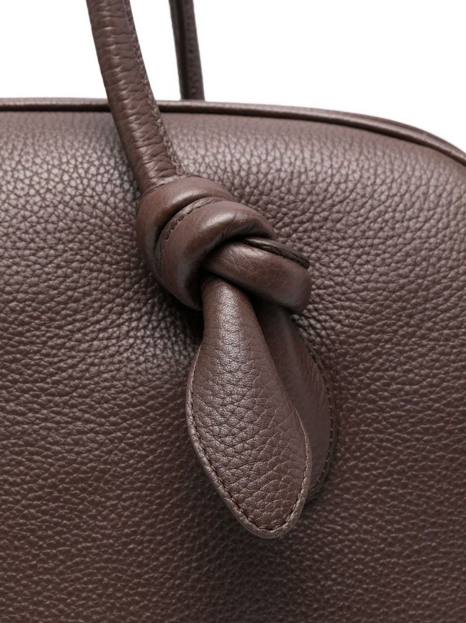 Jacquemus Large Structured Bag with Pebbled Texture Bruin