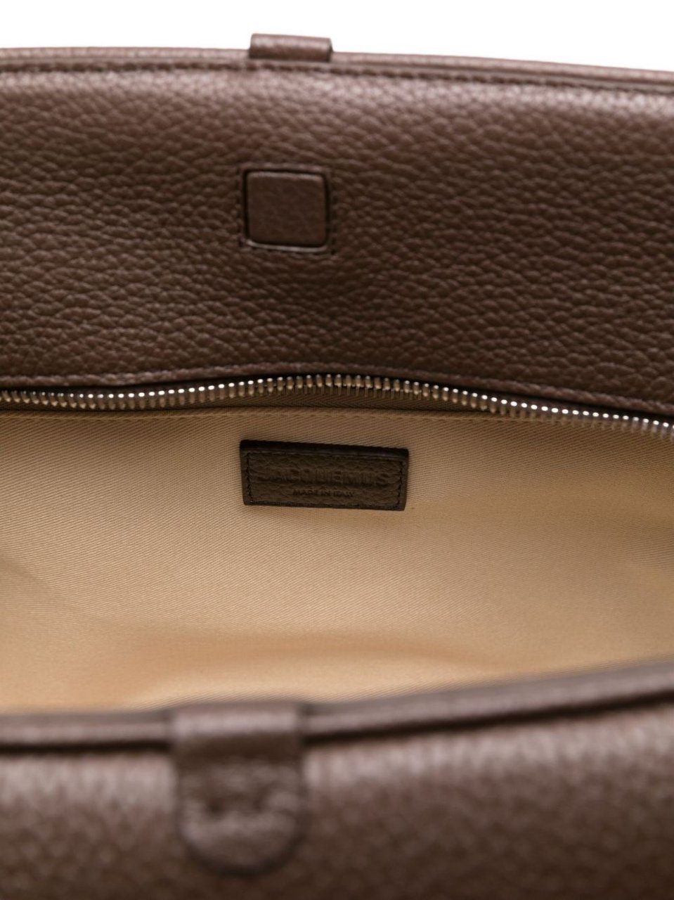 Jacquemus Large Structured Bag with Pebbled Texture Bruin