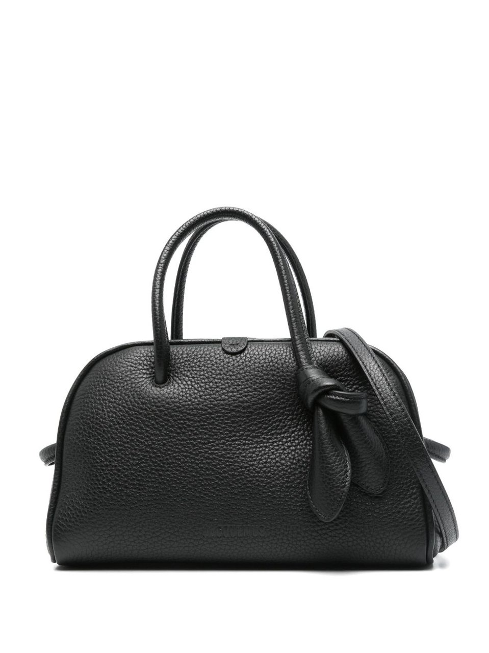 Jacquemus Sleek Black Silk and Nylon Bag with Elongated Silhouette Zwart