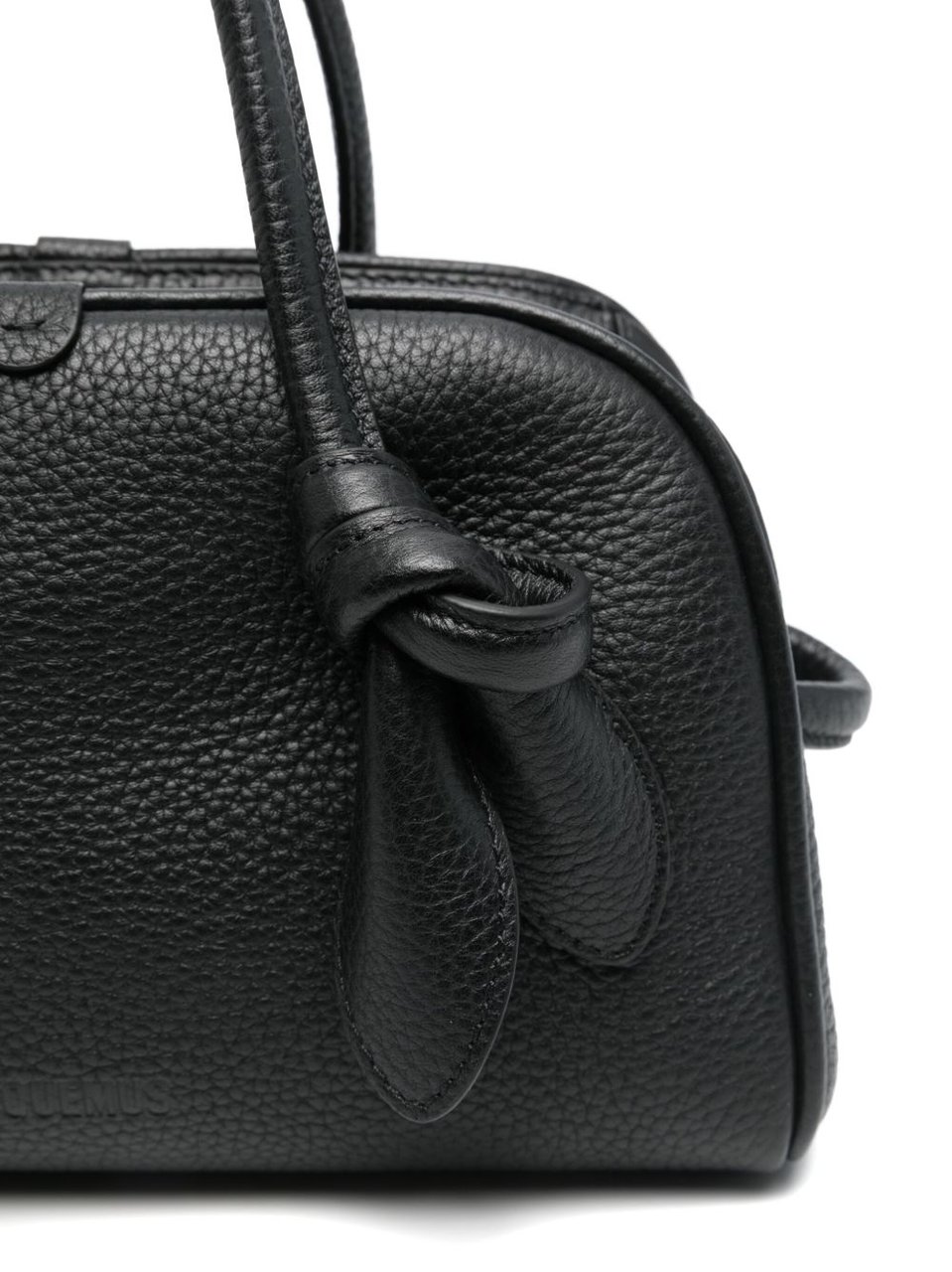 Jacquemus Sleek Black Silk and Nylon Bag with Elongated Silhouette Zwart
