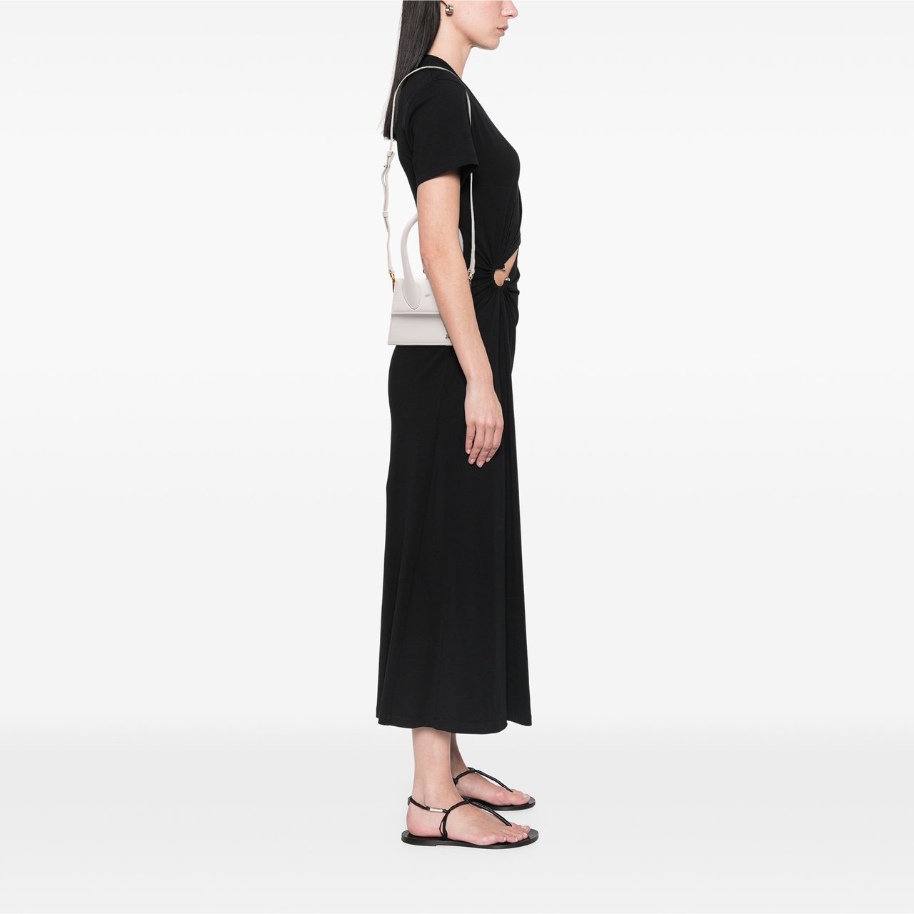 Jacquemus Leather Le Chiquito Moyen Wit