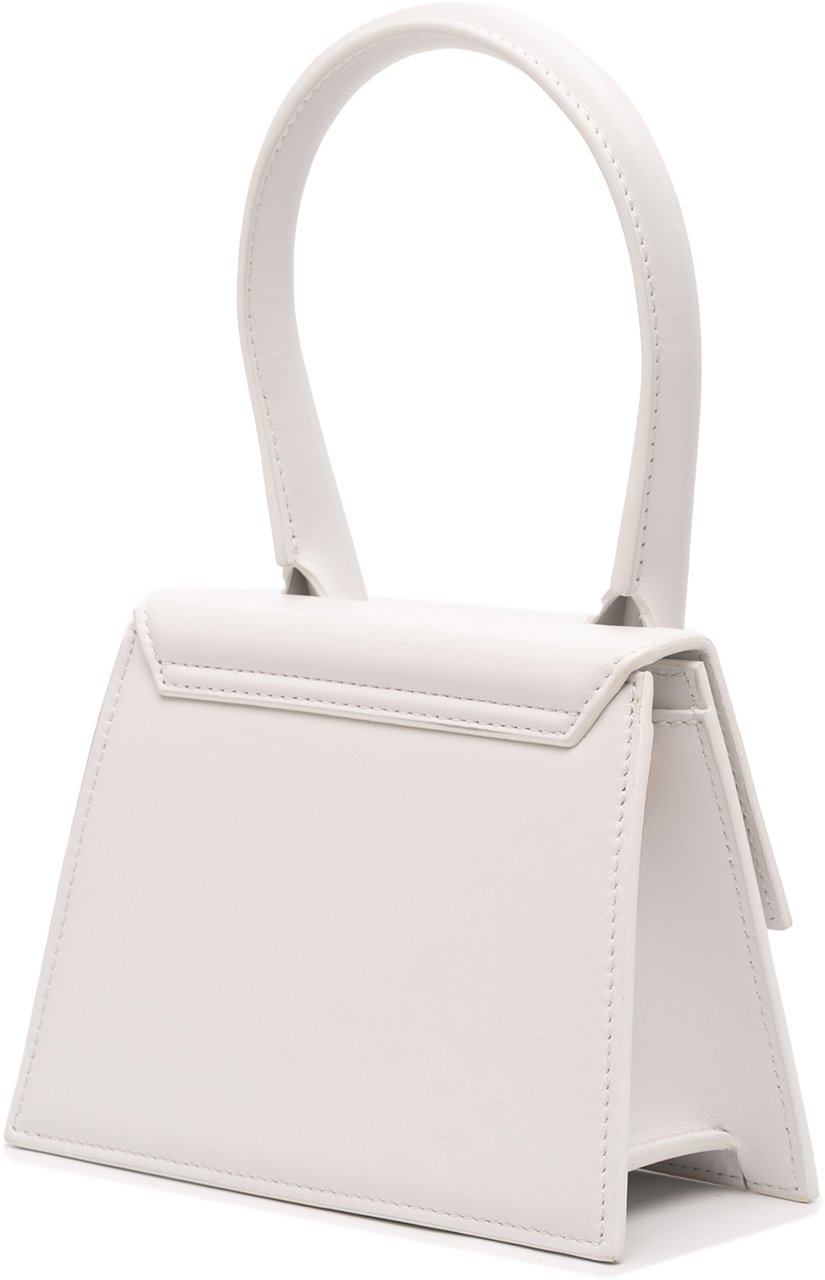 Jacquemus Leather Le Chiquito Moyen Wit