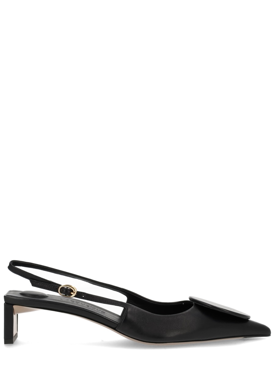 Jacquemus Les Slingbacks Duelo Lamb Leather Pumps Zwart