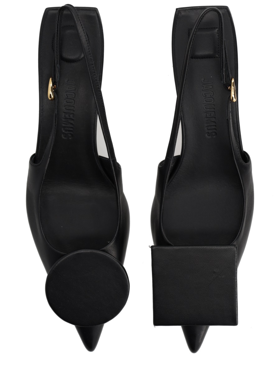 Jacquemus Les Slingbacks Duelo Lamb Leather Pumps Zwart