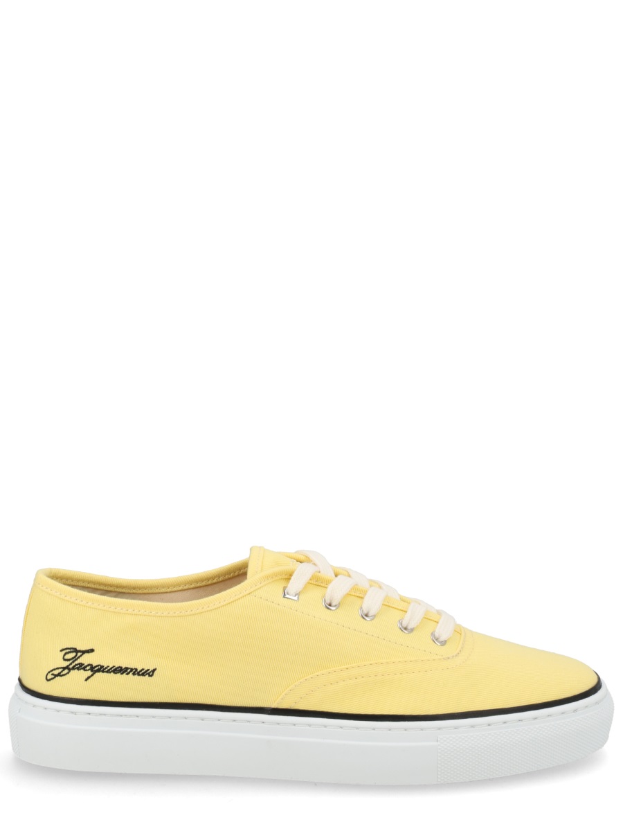 Jacquemus Yellow Cotton Low-Top Casual Sneakers Geel