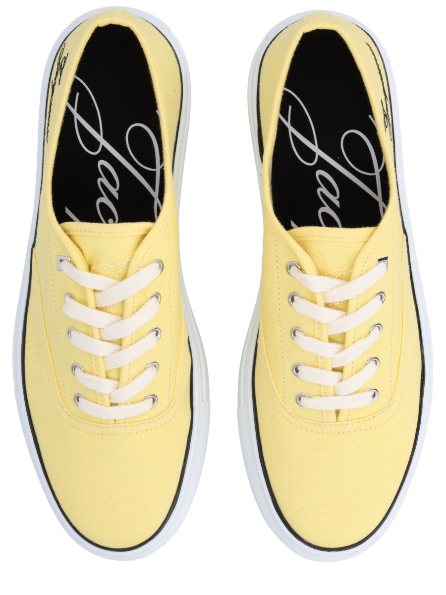 Jacquemus Yellow Cotton Low-Top Casual Sneakers Geel