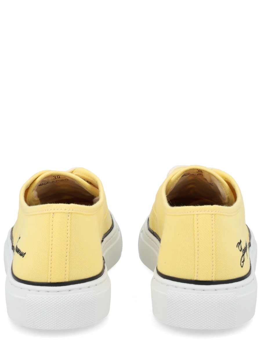 Jacquemus Yellow Cotton Low-Top Casual Sneakers Geel