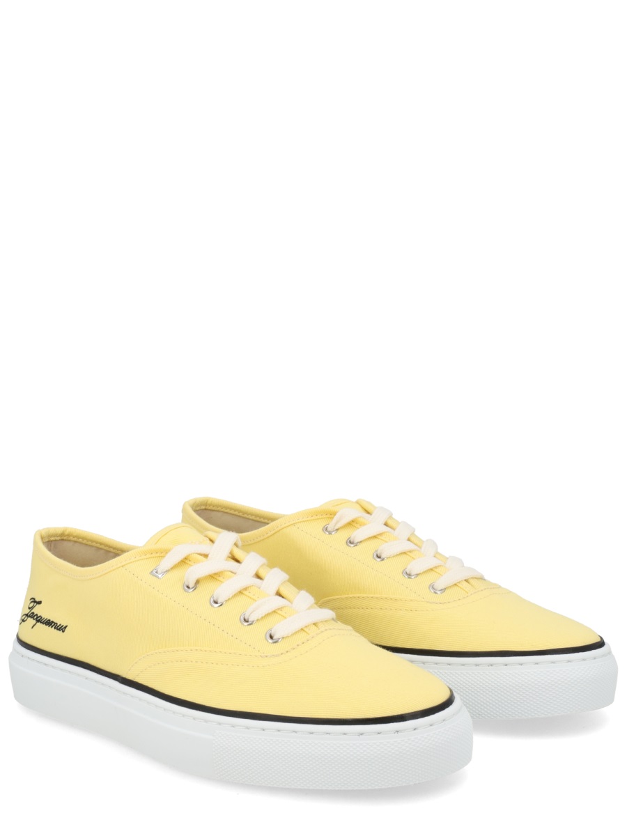 Jacquemus Yellow Cotton Low-Top Casual Sneakers Geel