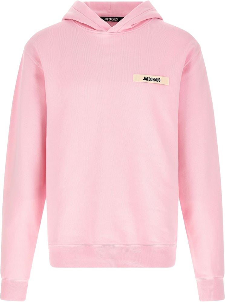 Jacquemus Pastel Pink Cotton Fleece Hoodie Roze