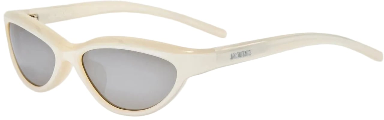 Jacquemus SUNGLASSES CURVO METALLIC PEARL/ SILVER/ SILVER Divers