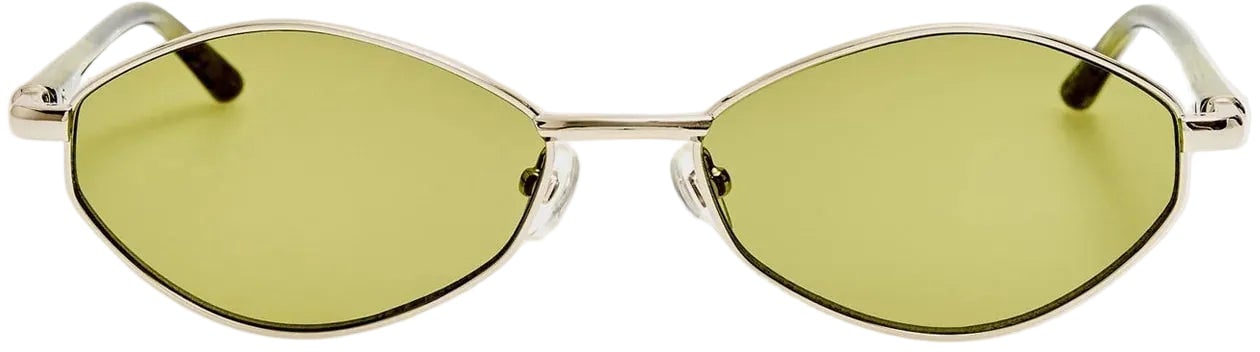 Jacquemus SUNGLASSES SILVER/ KHAKI/ KHAKI Groen