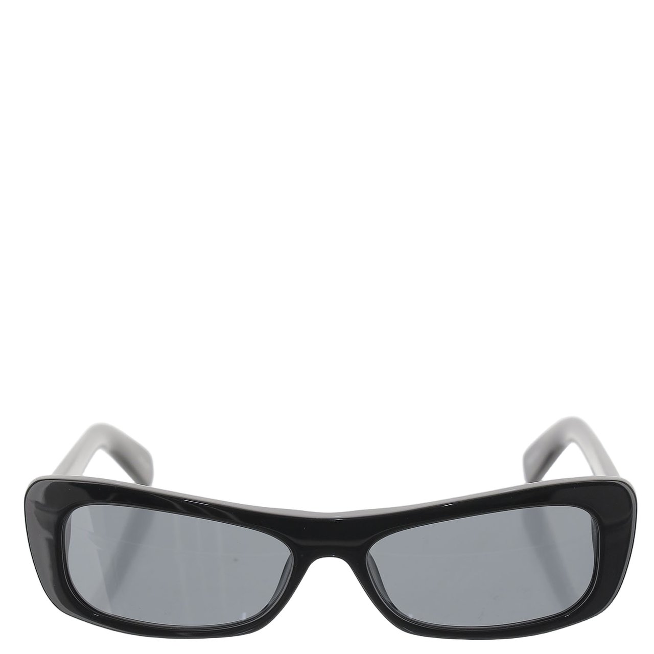 Jacquemus Rectangular Sunglasses with Contrasting Logo Detail Grijs