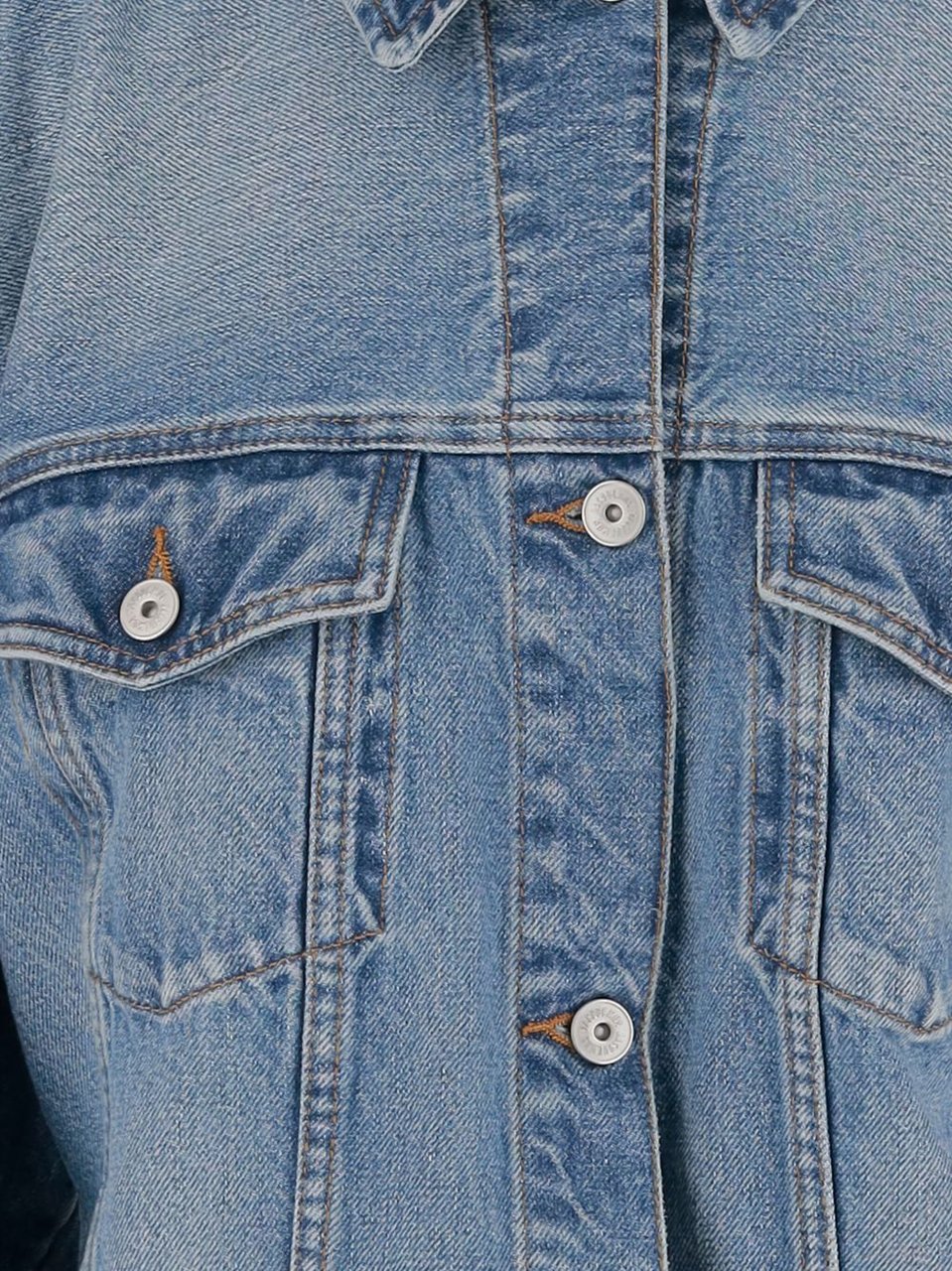 Jacquemus Blue De-Nimes Structured Seams Cotton Denim Jacket Blauw