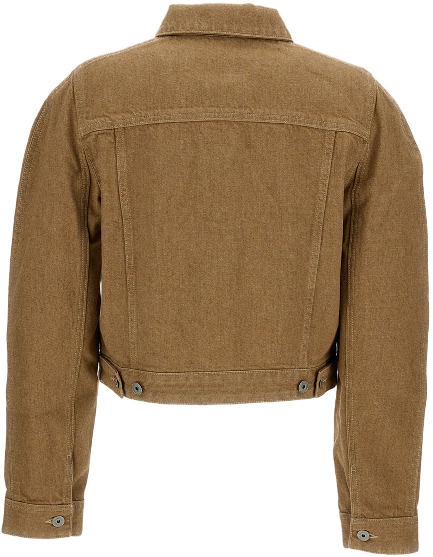 Jacquemus Ovalo Cotton Cargo Cropped Jacket Bruin