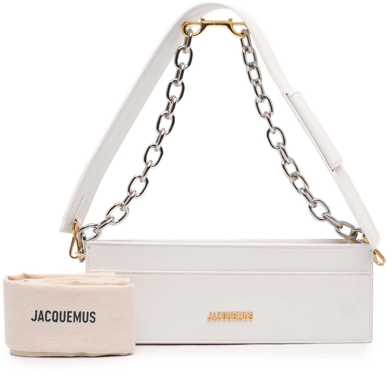 Jacquemus Calfskin Le Ciuciu Satchel Wit