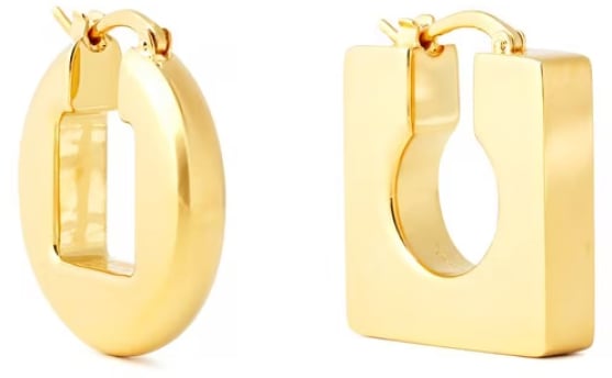Jacquemus Boucles Rond Carre Earrings Goud