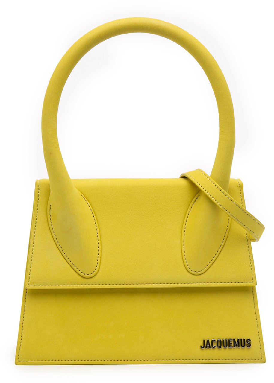 Jacquemus Leather Le Grand Chiquito Geel