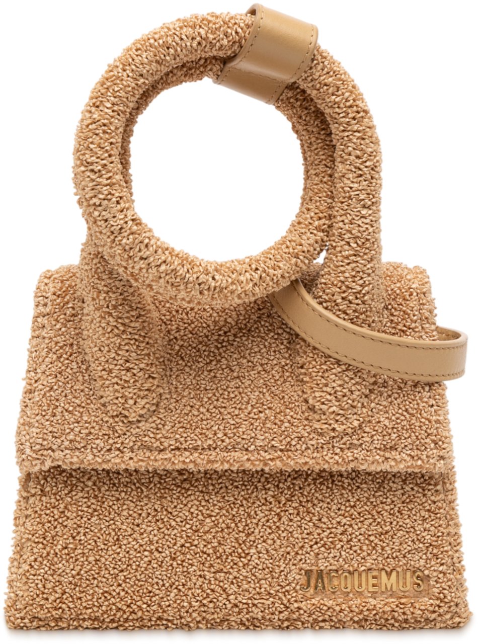 Jacquemus Boucle Raffia Le Chiquito Noeud Bruin