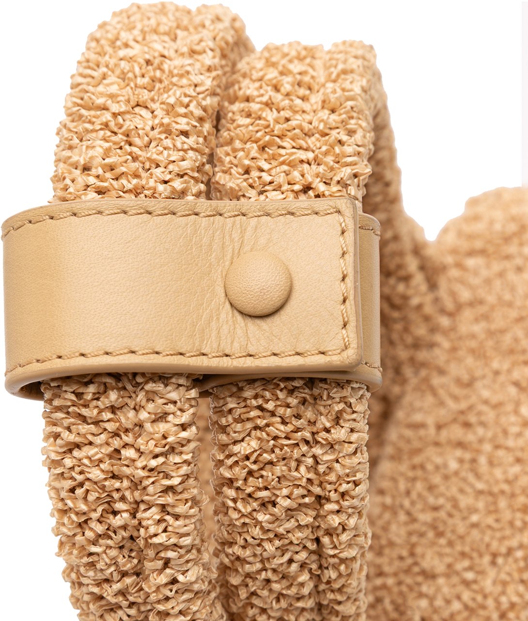 Jacquemus Boucle Raffia Le Chiquito Noeud Bruin