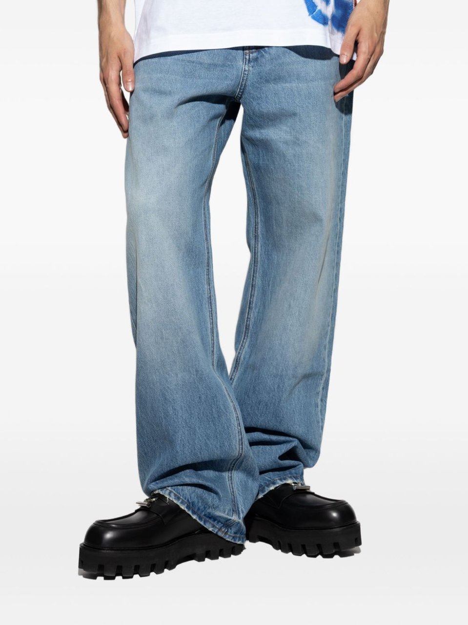 Jacquemus Trousers Bleu Blauw
