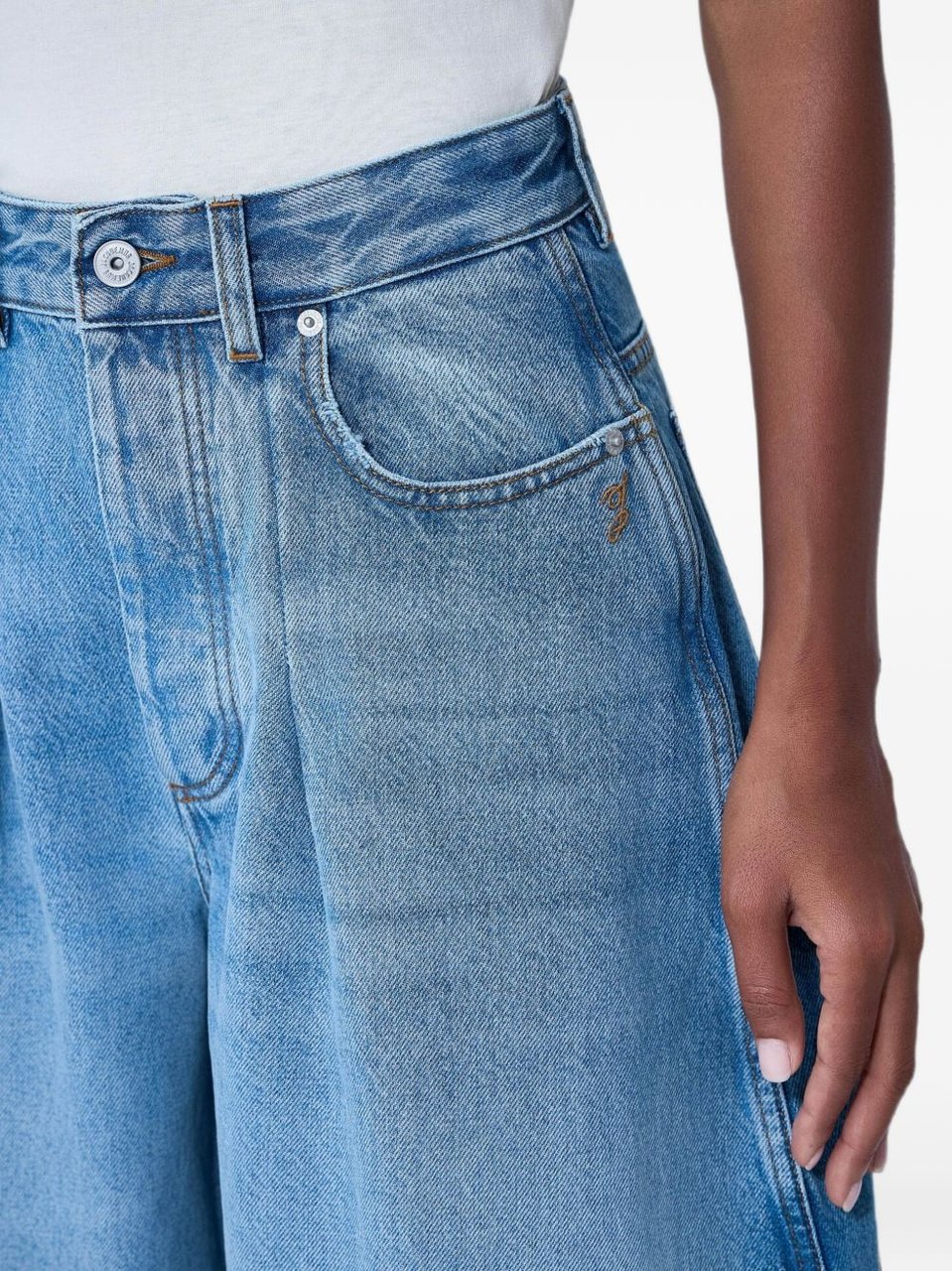 Jacquemus Trousers Blue/Tabacco Blauw