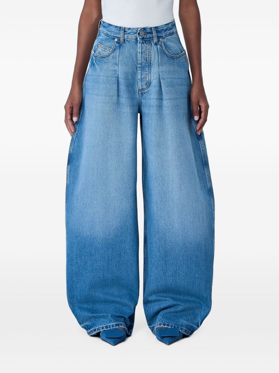 Jacquemus Trousers Blue/Tabacco Blauw