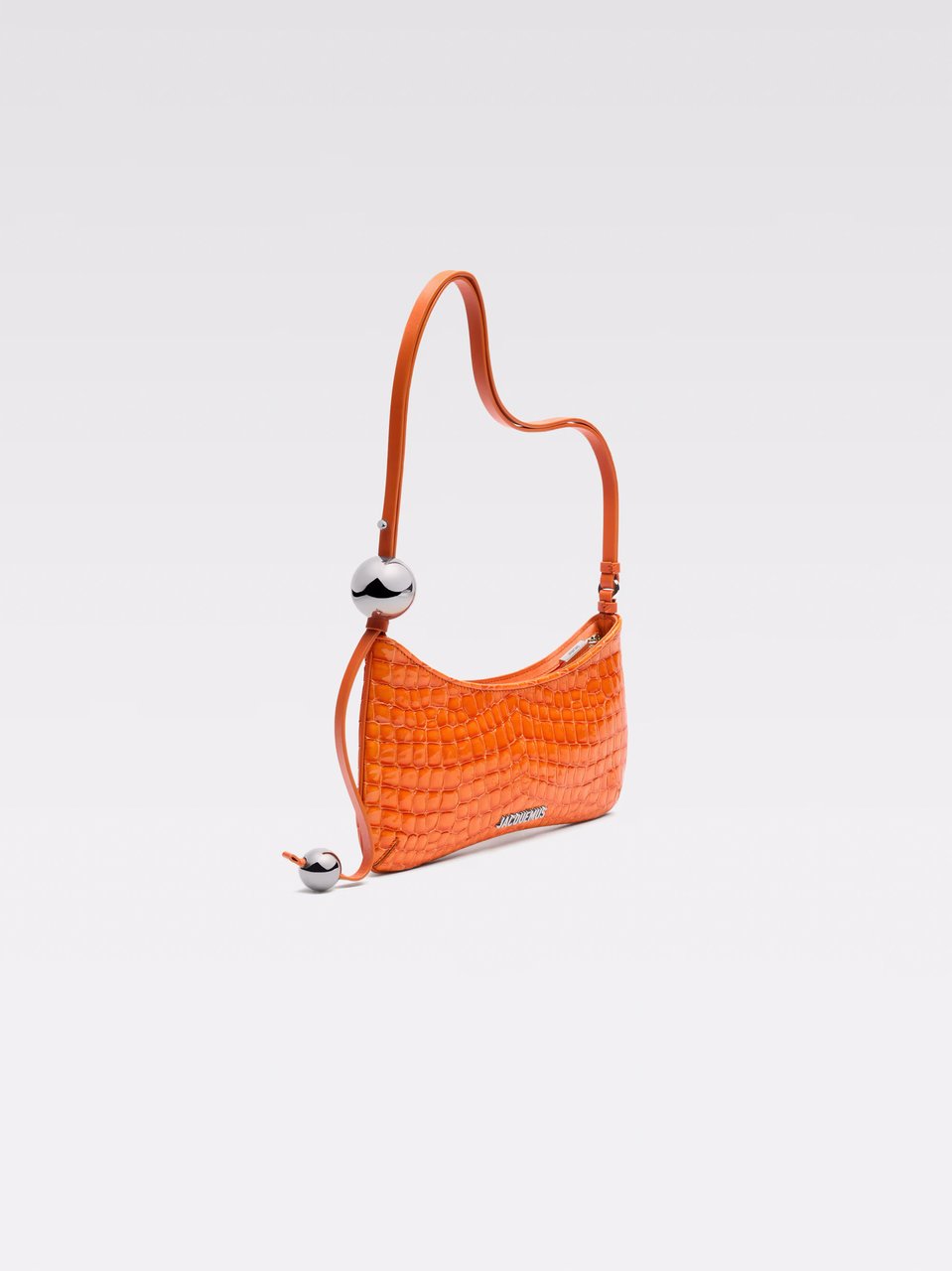 Jacquemus Jacquemus Le Bisou Perle Shoulder Bag Leather small Oranje