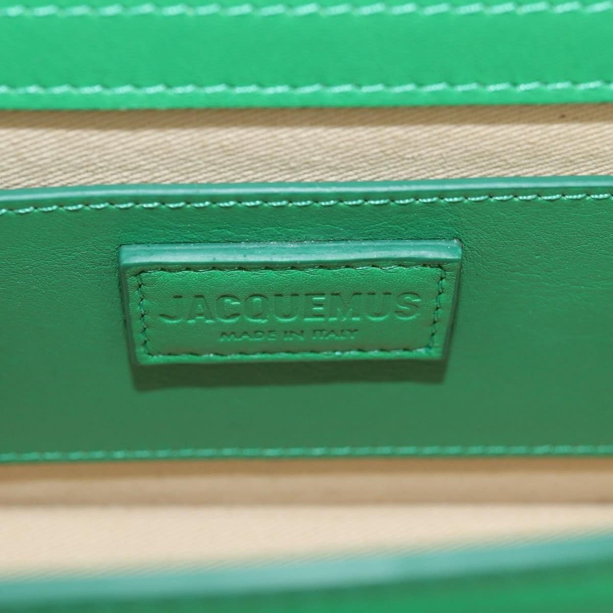 Jacquemus Jacquemus Le Bambino Flap Shoulder Bag Leather Groen
