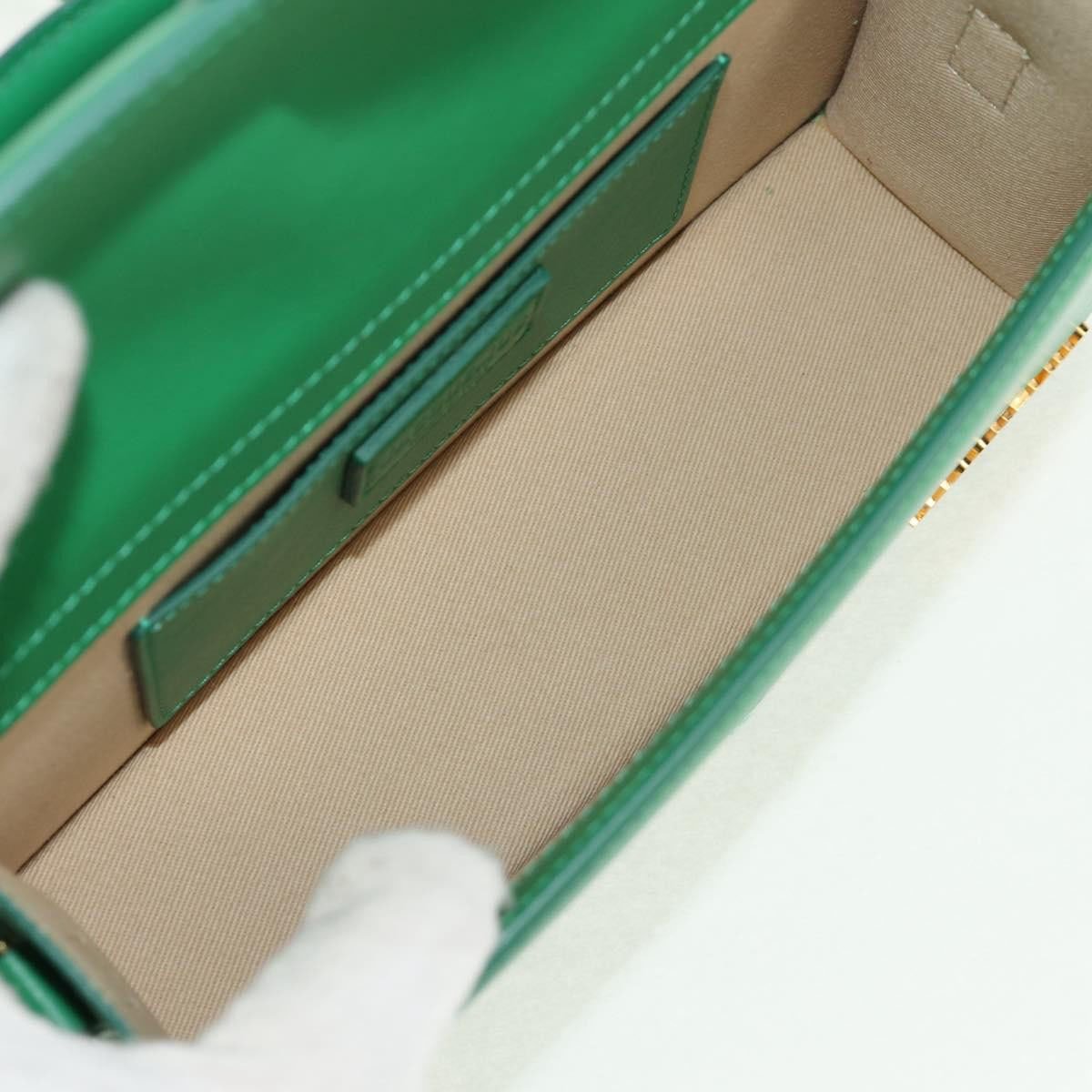 Jacquemus Jacquemus Le Bambino Flap Shoulder Bag Leather Groen